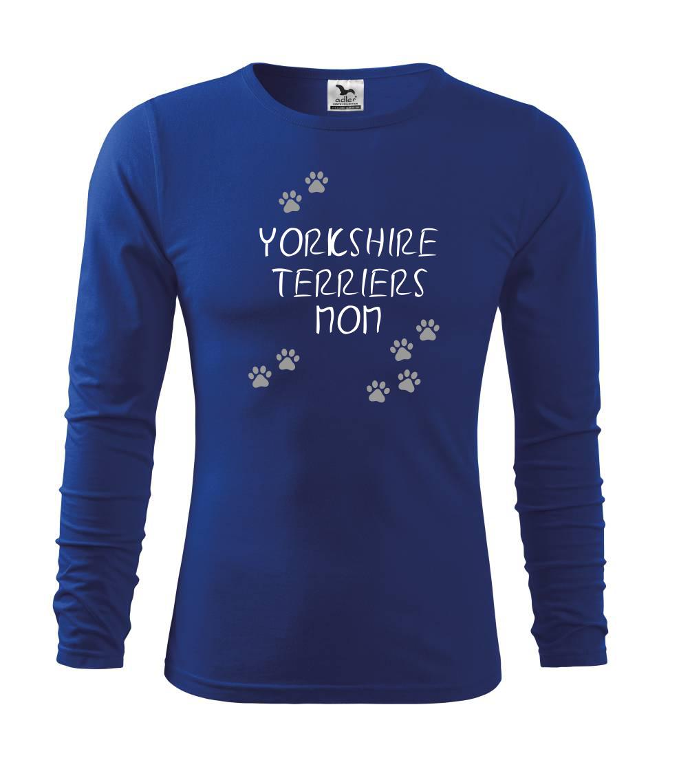 Yorkshirsky terier na tričku - Yorkšírský teriér  - Yorkshire Terriers mom (Reflexné labky) - Tričko detské Long Sleeve