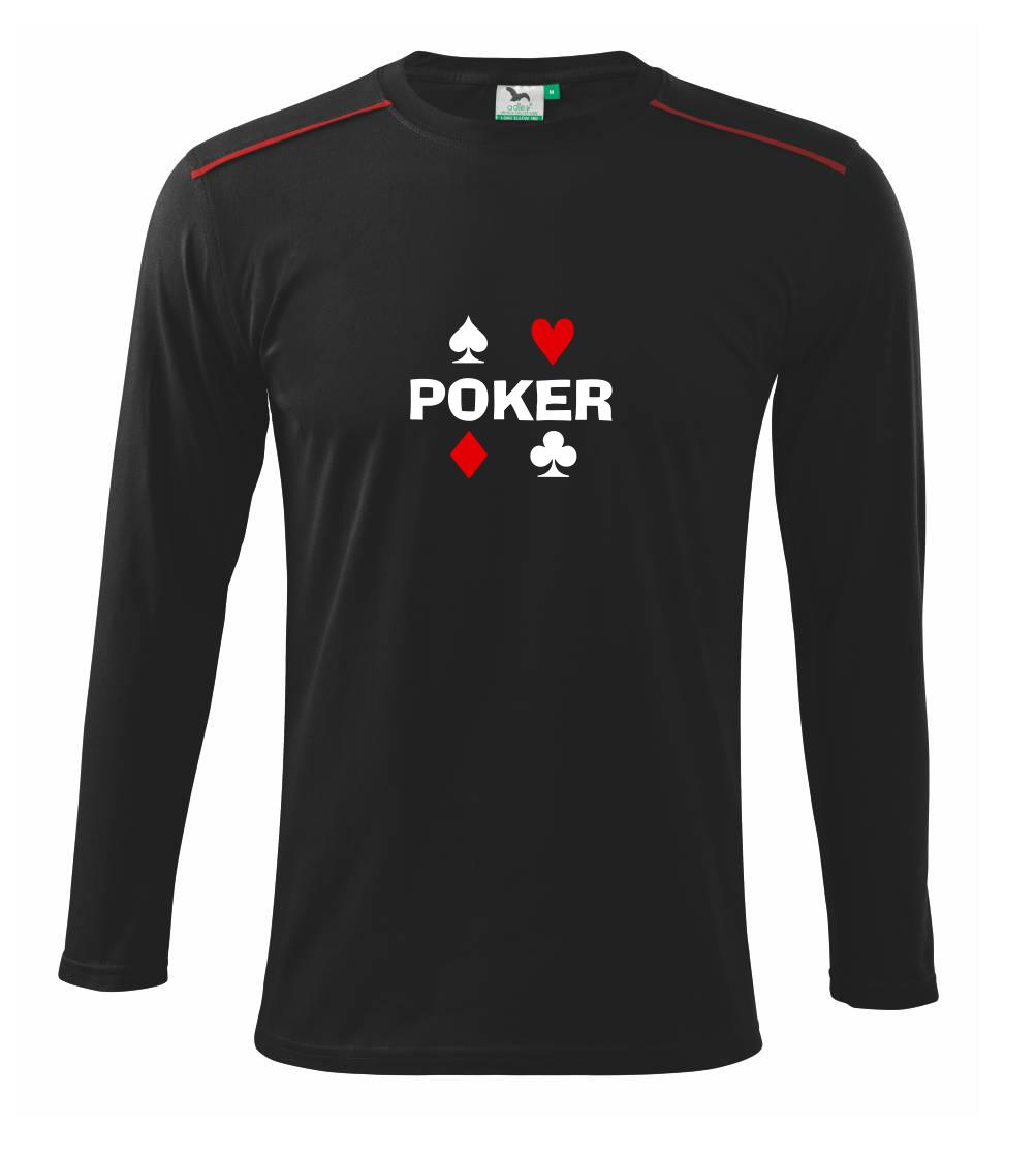 Poker tričká - Poker znaky - Tričko s dlhým rukávom Long Sleeve