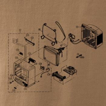 Nákres starý CRT televízor Nákres starý CRT televízor