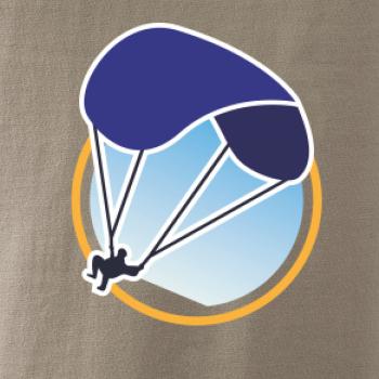 Paragliding modrý padák v kruhu