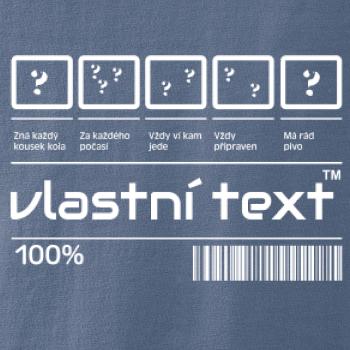 Čiarový kód - Vlastný text