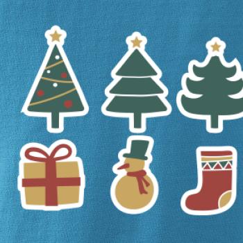 Vianočná sada - stromčeky a darčeky Vianočná sada - stromčeky a darčeky