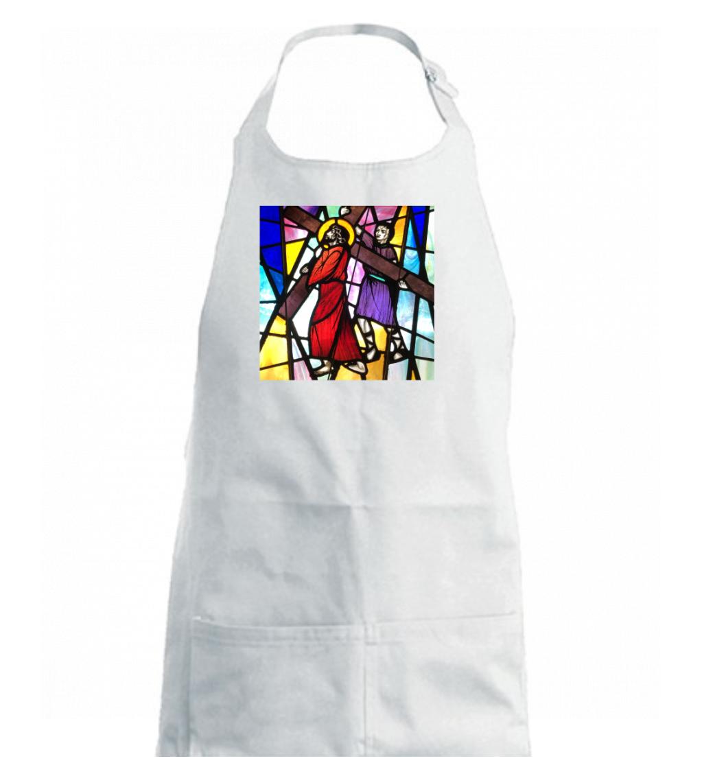 Vitráž - Ježiš a kríž Vitráž - Ježiš a kríž