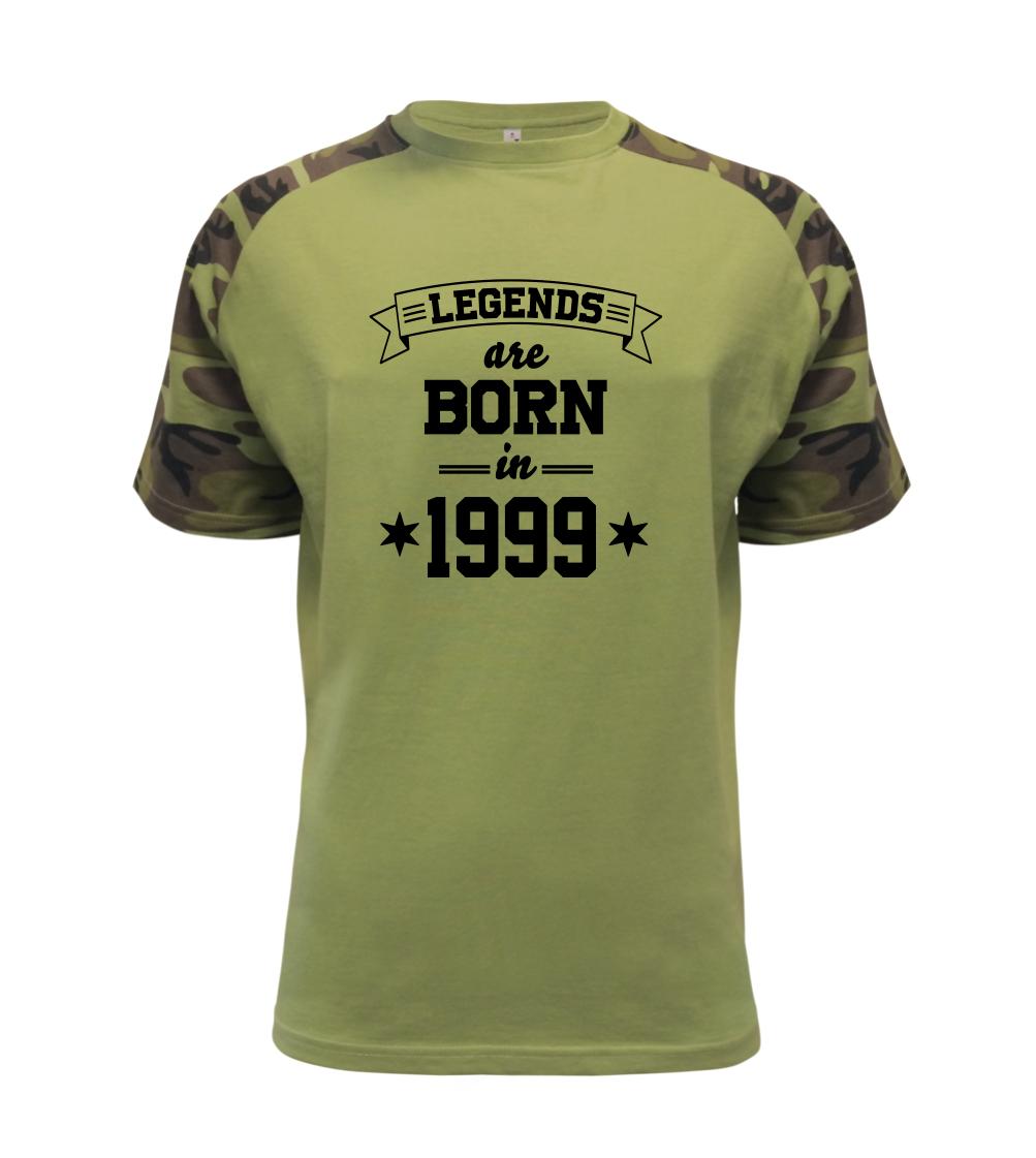Trička s ročníkom 1999 - Legends are born in 1999 - Raglan Military