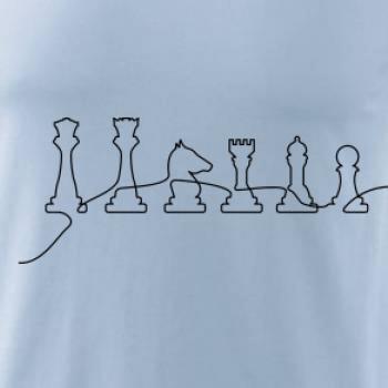 Šachové figúrky v rade - obrys