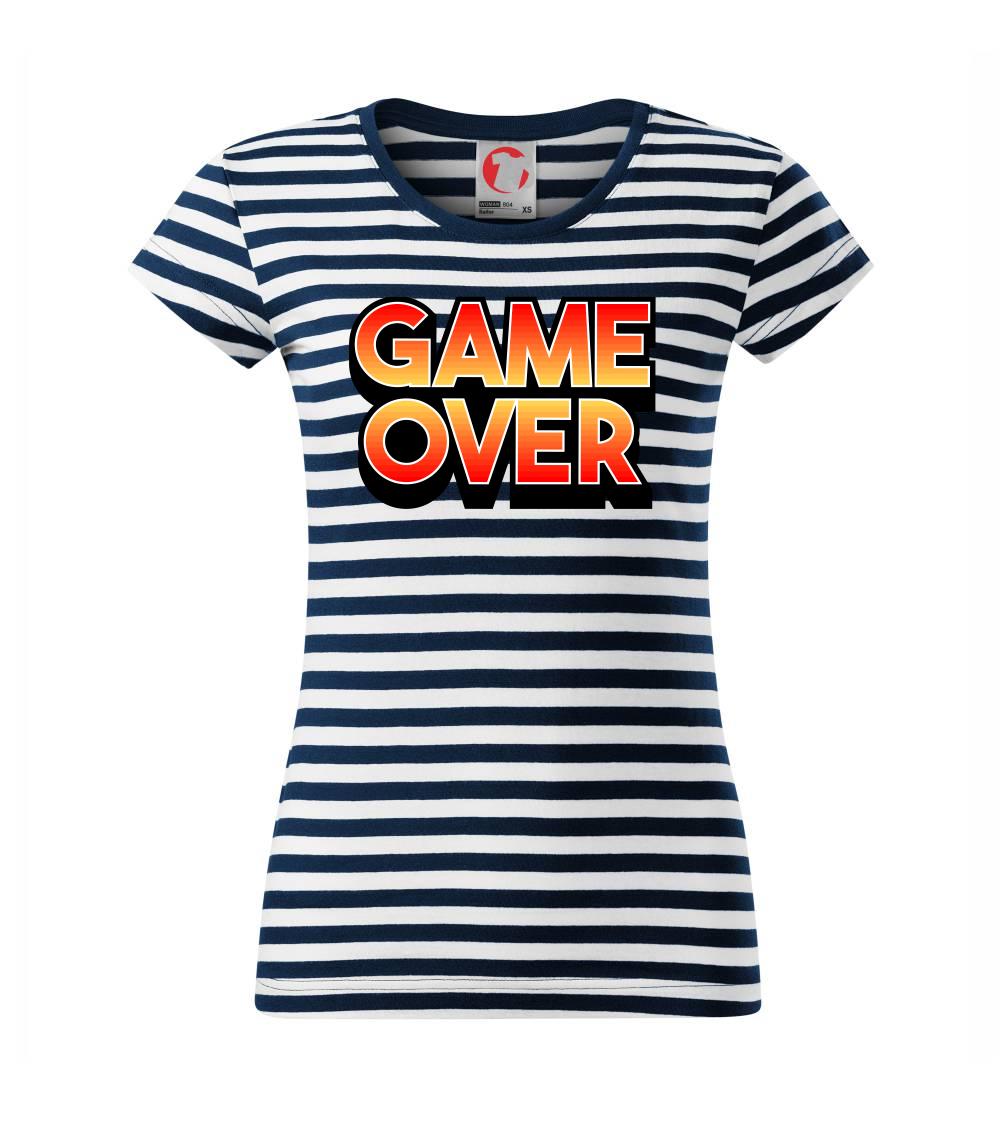 Tričká pre ajťákov - Game over - nápis farebný - Tričko na vodu