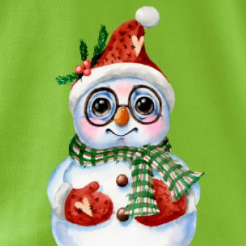 Snehuliak kreslený s okuliarmi