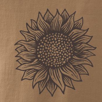 Slnečnica kreslená čiernobiela