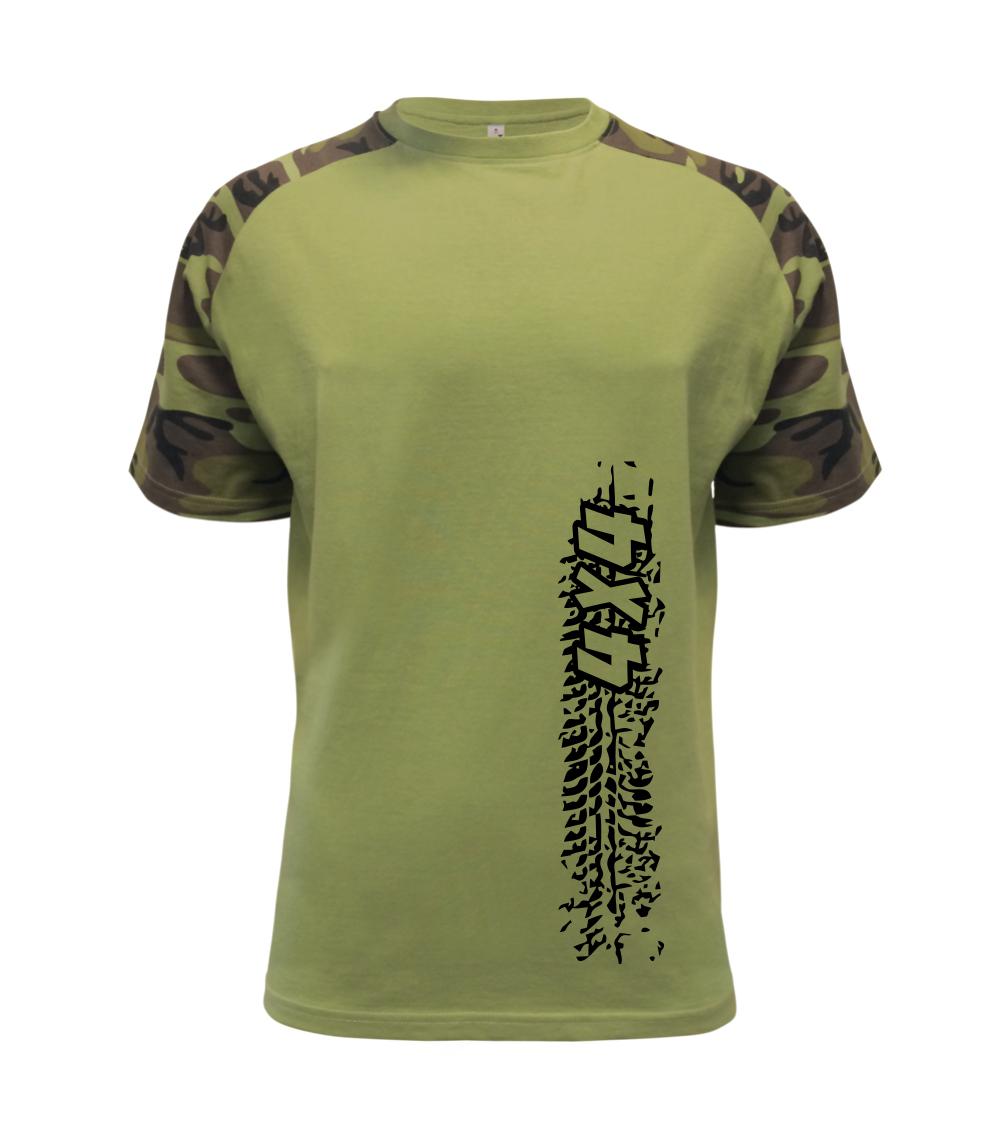 Auto tričká - Pneu stopa 4x4 - Raglan Military