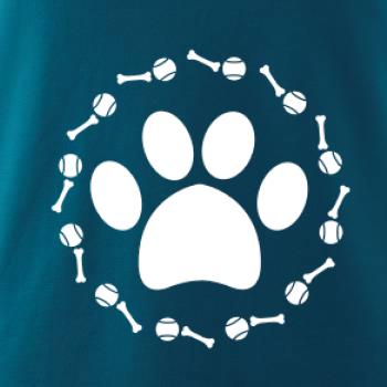 Labka lopta kosť pes