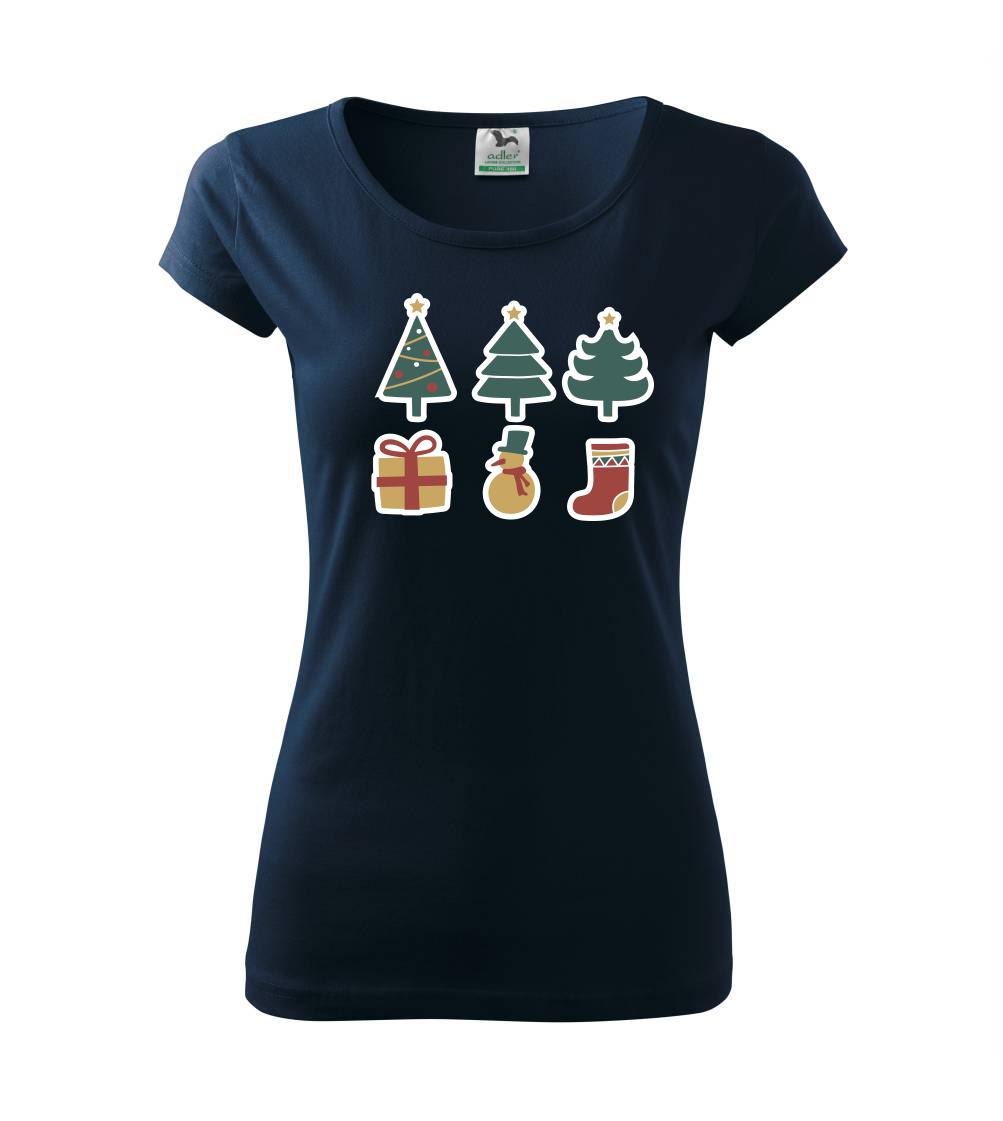 Vianočná sada - stromčeky a darčeky