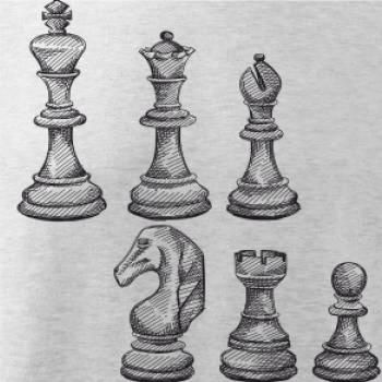 Šachové figurky kreslené