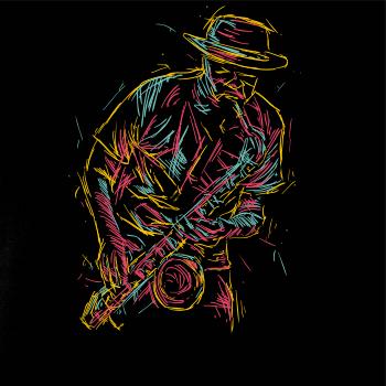 Jazz saxofón splash