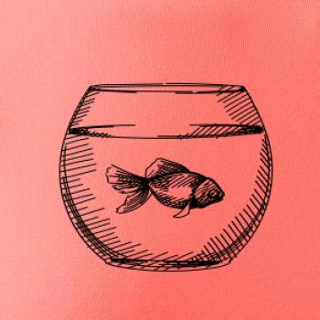 Ceruzkou kreslená rybička v akváriu