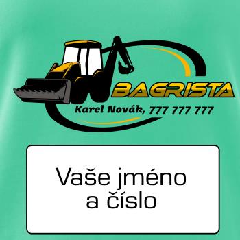 Bagrista v kruhu - vlastný nápis