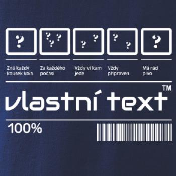 Čiarový kód - Vlastný text