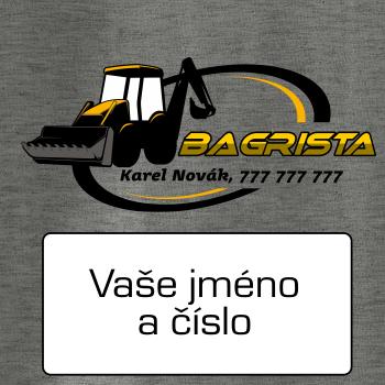 Bagrista v kruhu - vlastný nápis