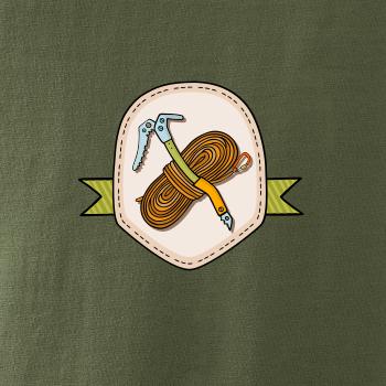 Horolezecké lano a cepín