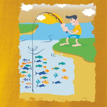 Rybár, ktorý má smolu farebný