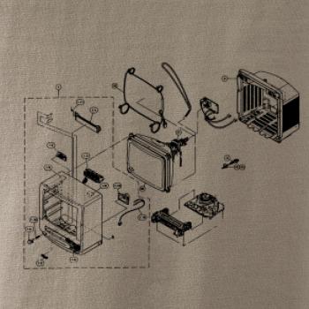 Nákres starý CRT televízor