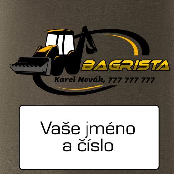 Bagrista v kruhu - vlastný nápis Bagrista v kruhu - vlastný nápis