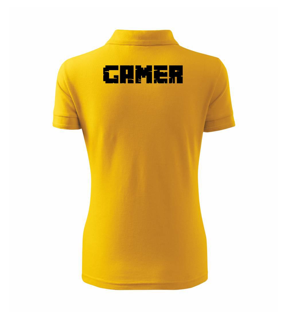 Tričká pre ajťákov - Gamer nápis - Polokošeľa dámska Pique Polo