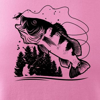 Rybár na brehu rybníka muškári