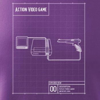 Nákres videohra so zbraňou