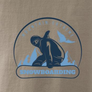 Mountain extreme snowboarding okrúhle