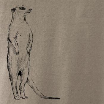 Surikata čierna kresba