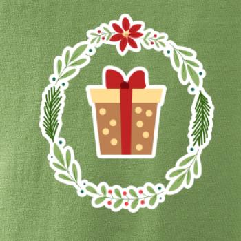 Vianočný veniec s darčekom
