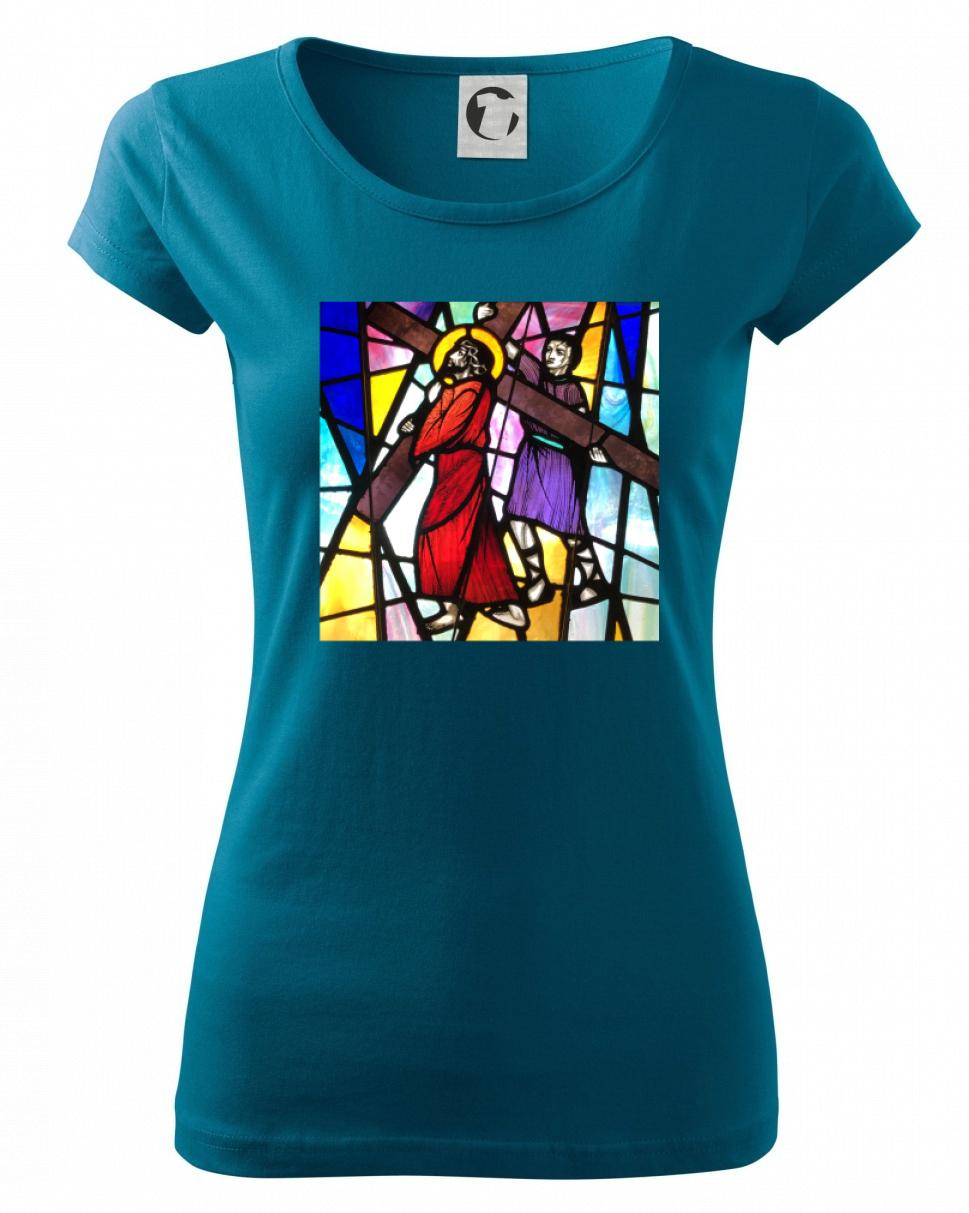 Vitráž - Ježiš a kríž Vitráž - Ježiš a kríž