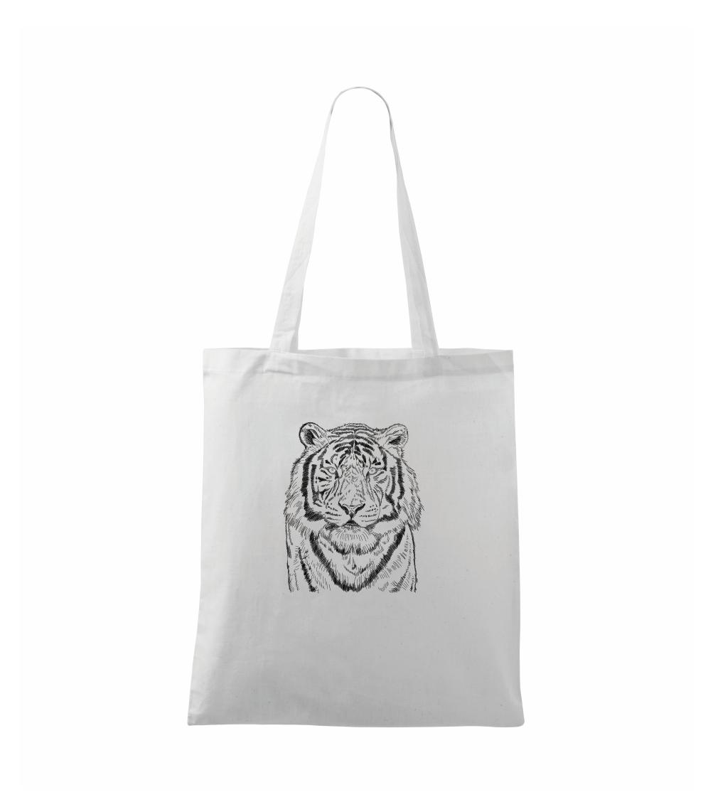 Tričká so zvieratami - Tiger skica - Taška bavlnená
