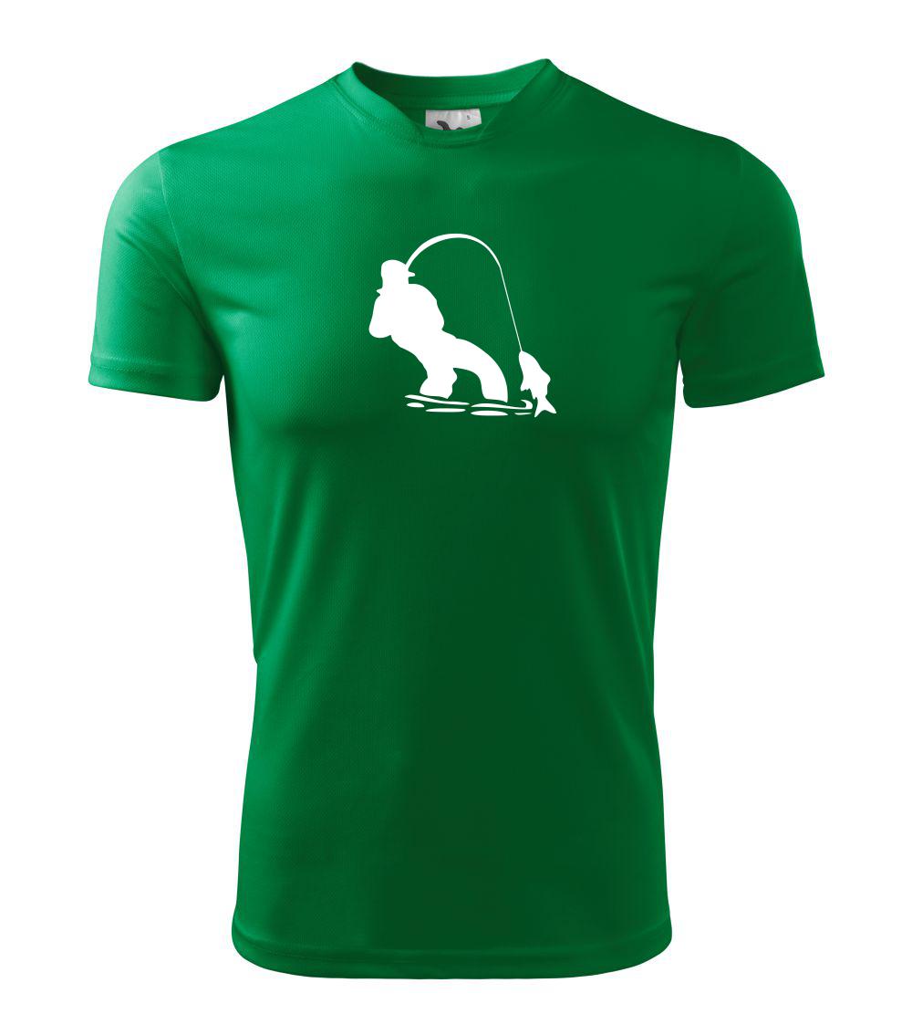 Rybár ťahajúce rybu Rybár ťahajúce rybu