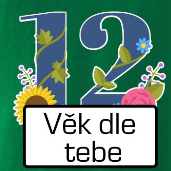 Kvetinové číslo kreslené - vlastný vek