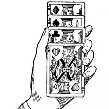 Poker ruka s kartami Poker ruka s kartami