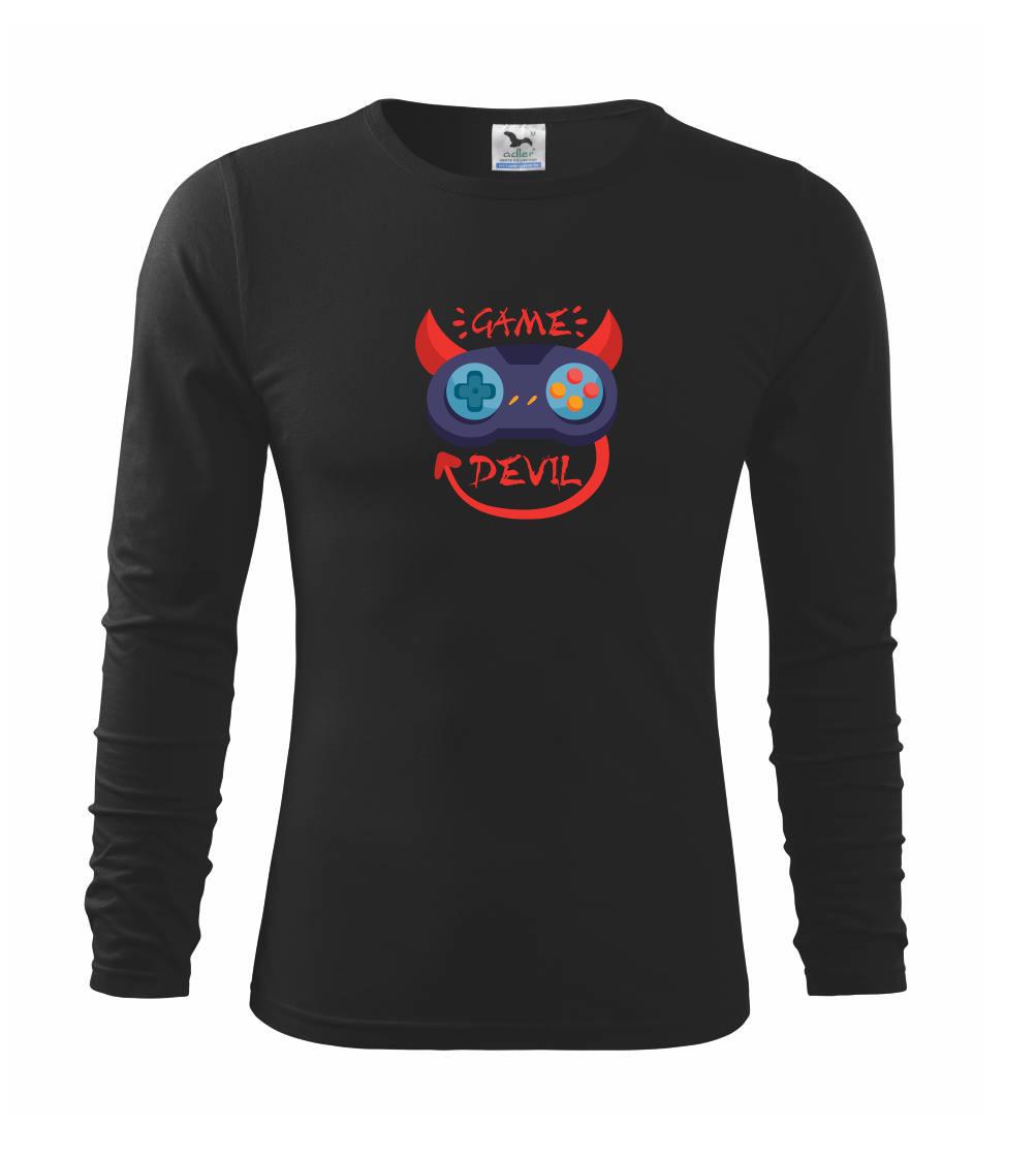Tričká pre ajťákov - Game devil - kreslený - Tričko detské Long Sleeve