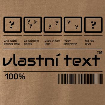 Čiarový kód - Vlastný text