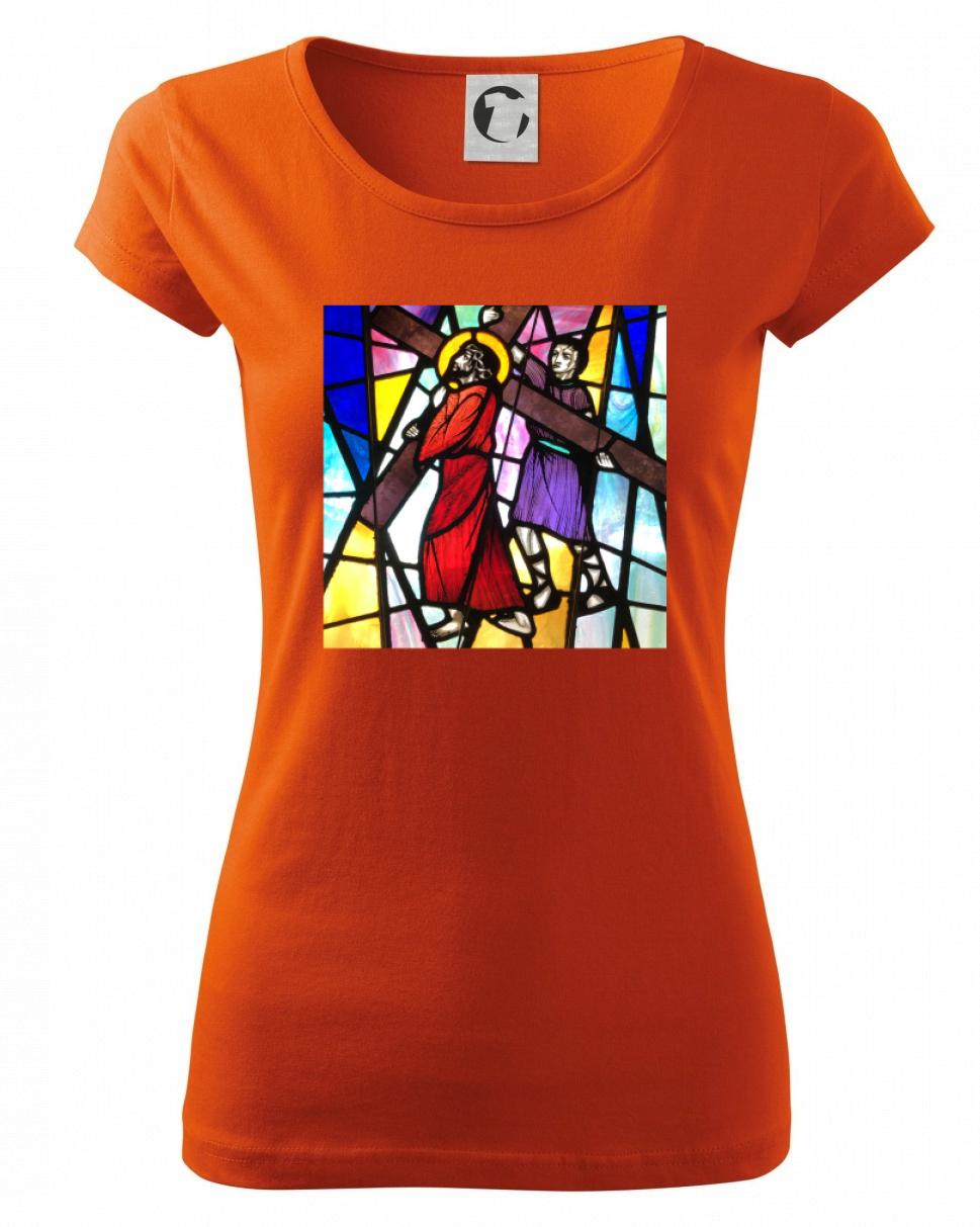 Vitráž - Ježiš a kríž Vitráž - Ježiš a kríž