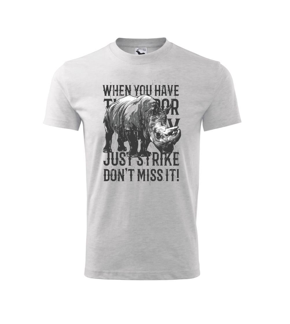 Tričká so zvieratami - Rhino strike - Tričko detské bavlnené