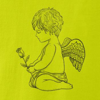 Anjel kresleny s ruží