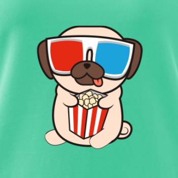 Mops a 3D okuliare