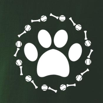 Labka lopta kosť pes