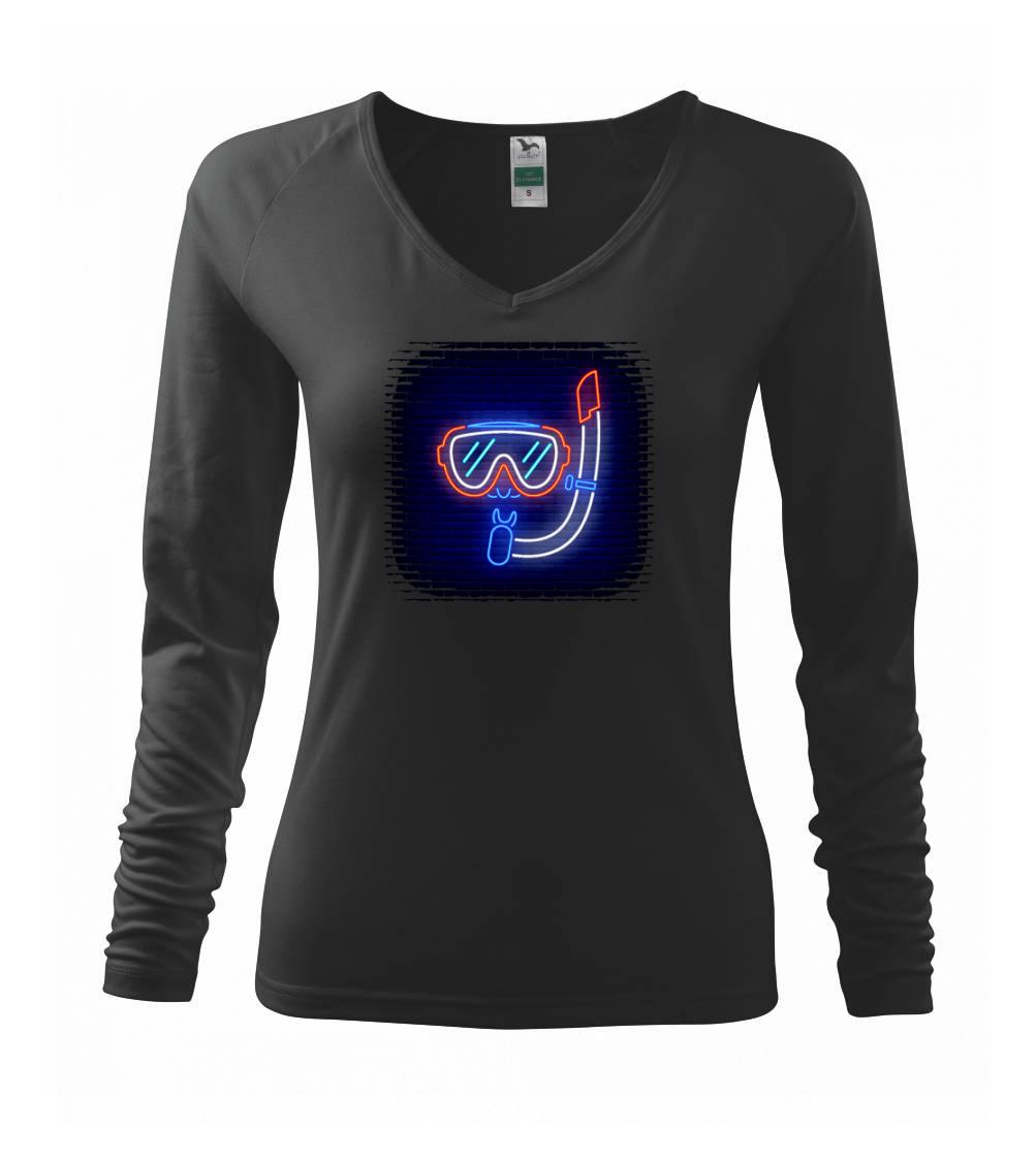 Potápačské tričká - Potápač neon - Tričko dámske Elegance