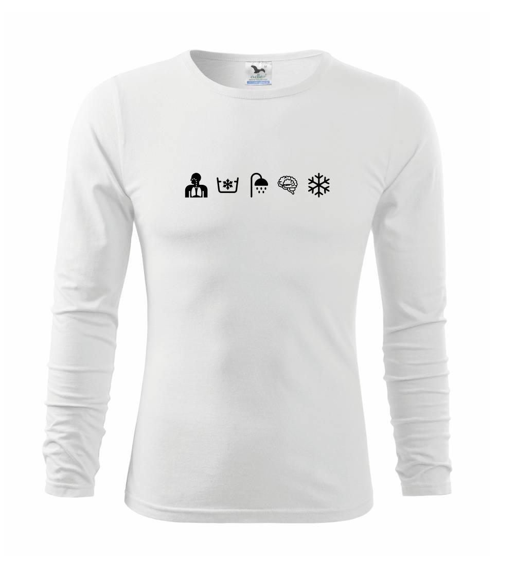 Jedlo, pitie, relax - Ikony otužovanie - Tričko detské Long Sleeve