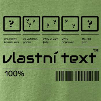 Čiarový kód - Vlastný text