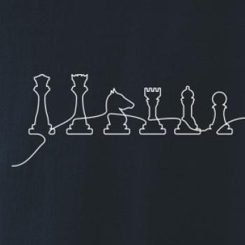 Šachové figúrky v rade - obrys