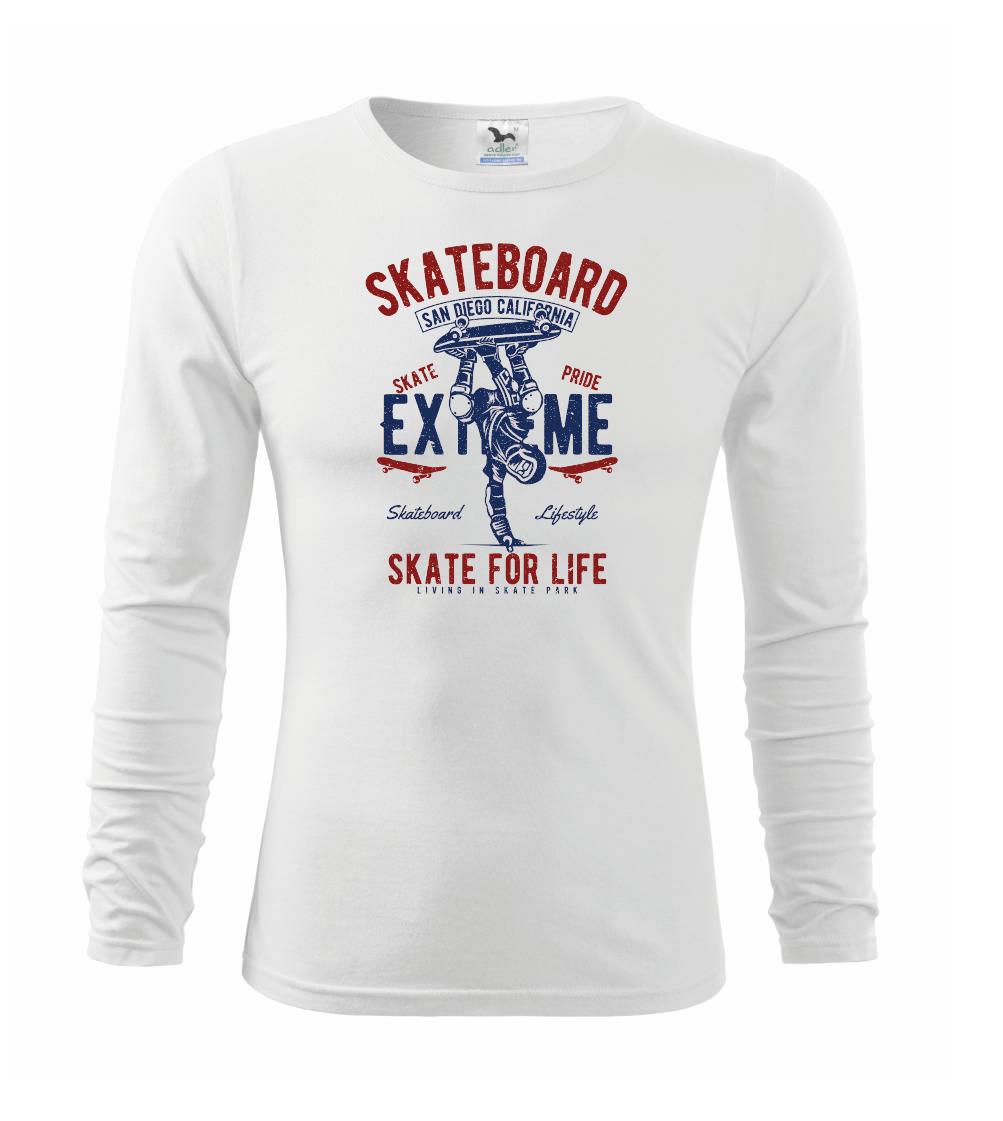 Longboard a Skatebord - Skate For Life - Tričko detské Long Sleeve