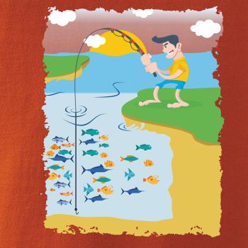 Rybár, ktorý má smolu farebný