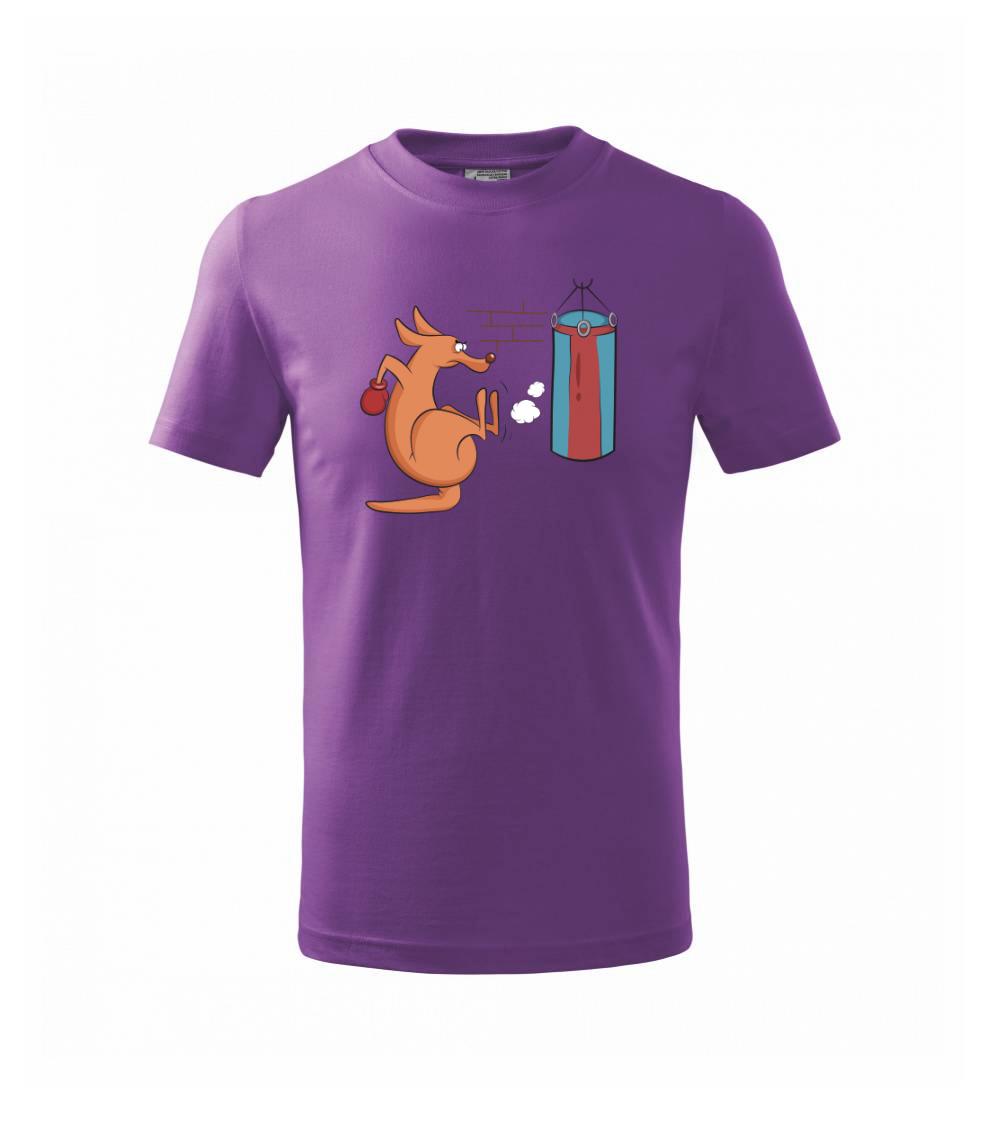 Tričká na box - Boxujúci klokan - Tričko detské bavlnené